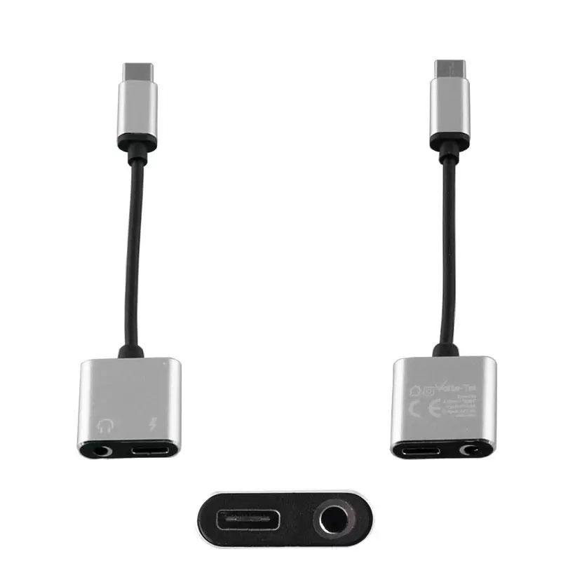 matshop.gr - VOLTE-TEL ΜΕΤΑΤΡΟΠΕΑΣ 2 IN 1 ΦΟΡΤΙΣΗΣ ΚΑΙ AUDIO ADAPTER TYPE C TO 3.5MM JACK+TYPE C 2.4A WHITE