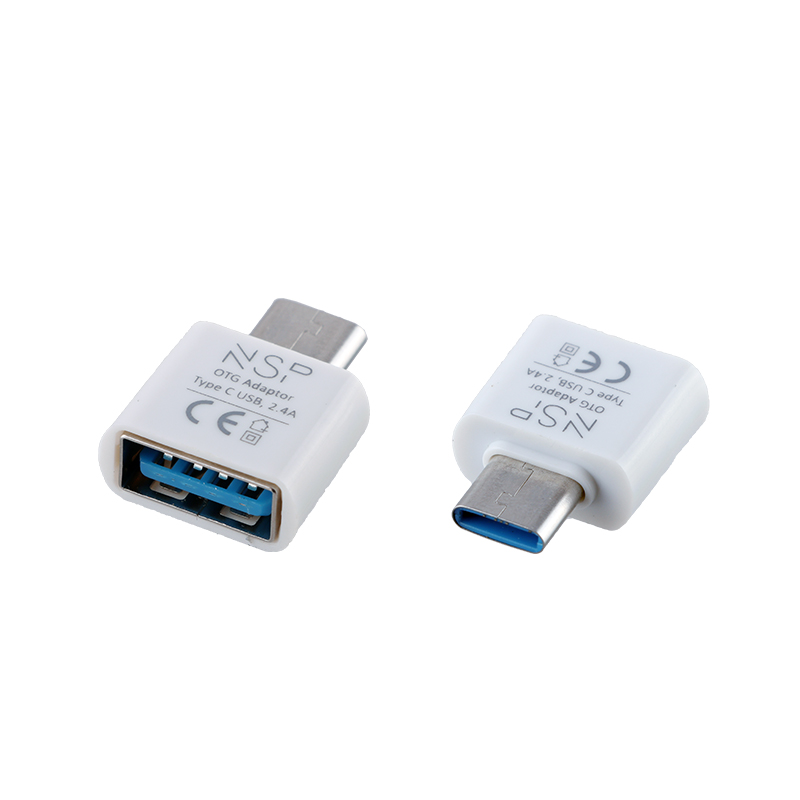 NSP ΜΕΤΑΤΡΟΠΕΑΣ USB 3.0 OTG 2.4A FEMALE ΣΕ TYPE C MALE WHITE - Image 2