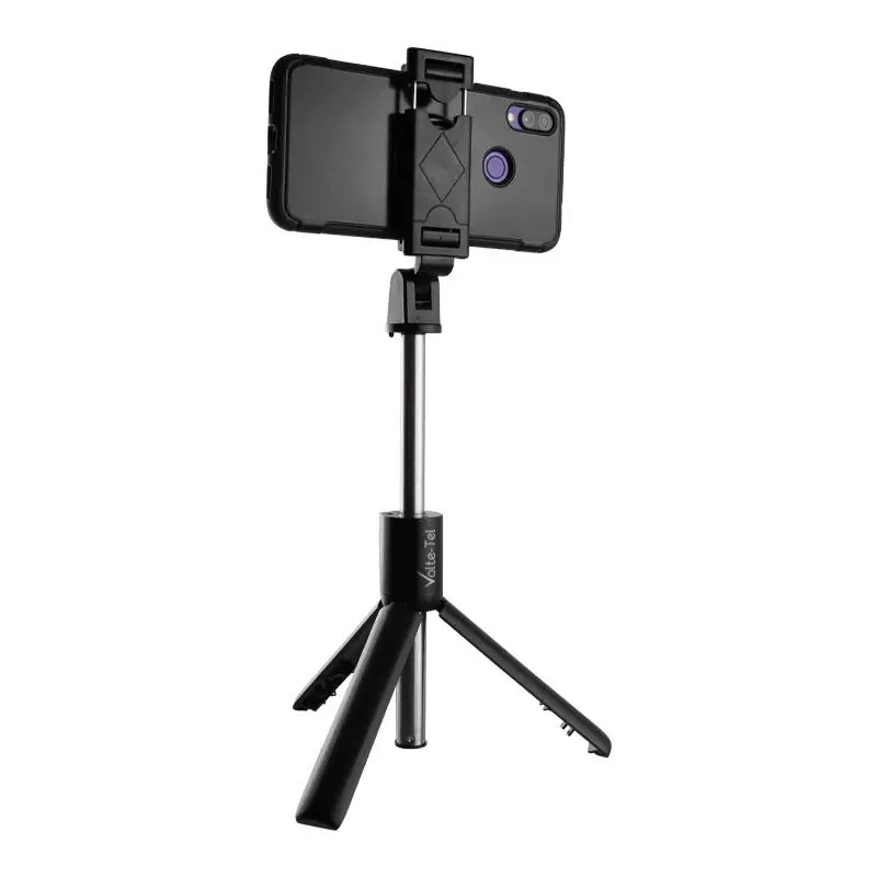matshop.gr - VOLTE-TEL 3IN1 SELFIE STICK MONOPOD ΠΤΥΣΣΟΜΕΝΟ ΜΠAΣΤΟΥΝΙ (19cm - 70cm)+UNIVERSAL ΒΑΣΗ ΤΡΙΠΟΔΟ +BLUETOOTH V4.0+REMOTE BLACK