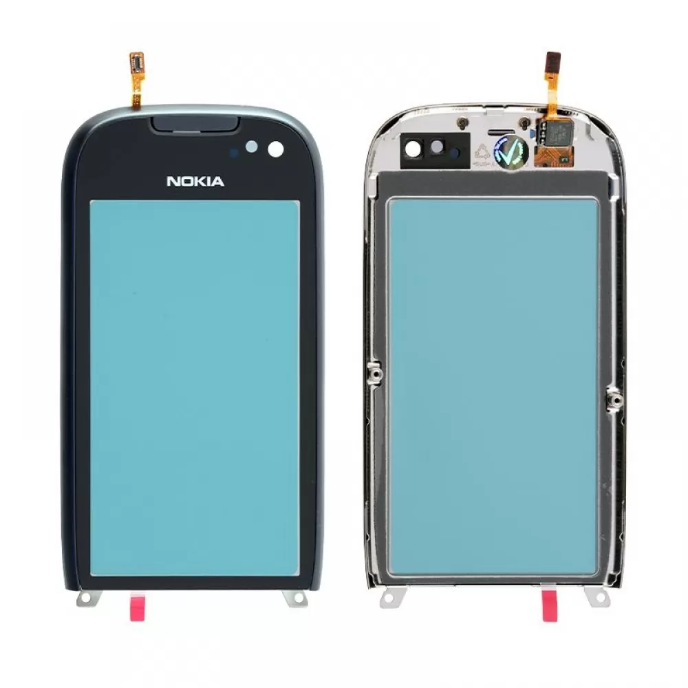 matshop.gr - NOKIA 701 TOUCH SCREEN + FRONT COVER BLACK 3P OR