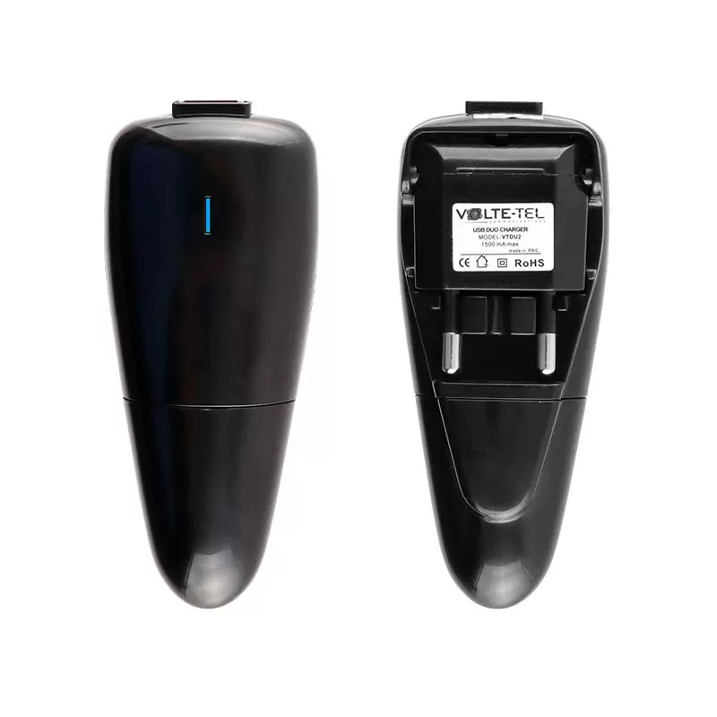 matshop.gr - VOLTE-TEL MINI USB USB DUO TRAVEL-ΦΟΡΤΙΣΤΗΣ ΑΥΤΟΚΙΝΗΤΟΥ+ADAPTOR+ΚΟΝΕΚΤΟΡΑΣ BLACK