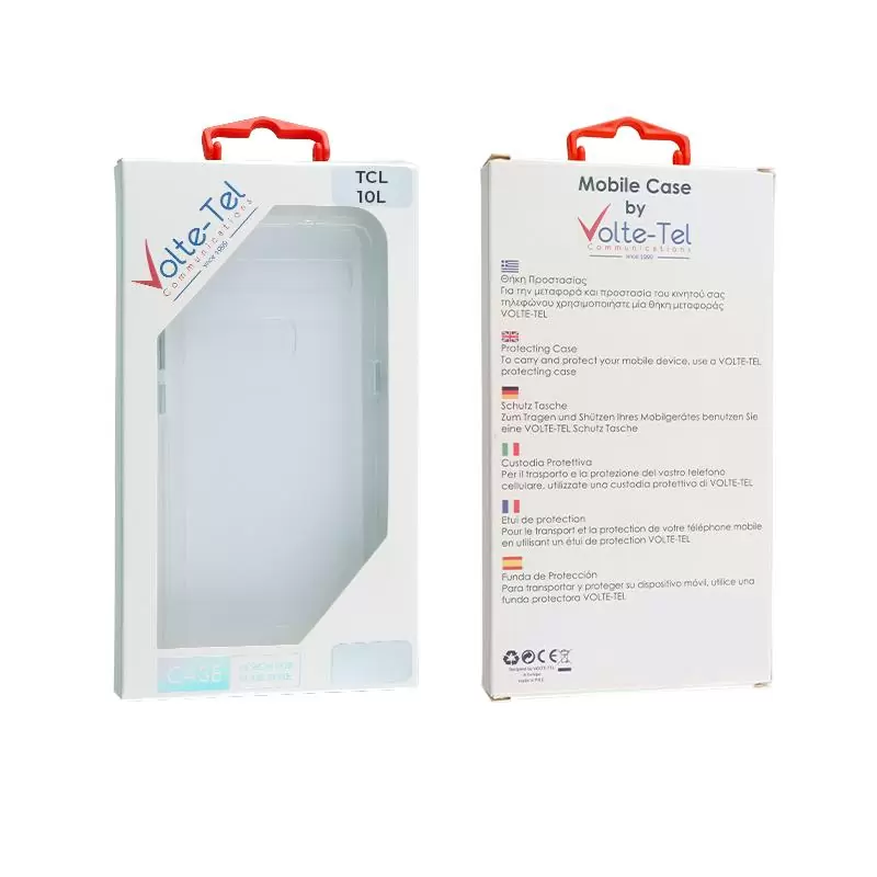 matshop.gr - VOLTE-TEL ΘΗΚΗ TCL 10L 6.53" TPU+PC RUGGED WHITE TRANSPARENT