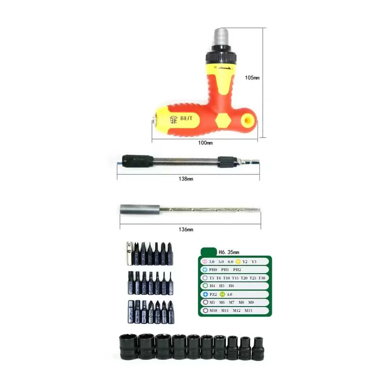 matshop.gr - ΣΕΤ ΕΡΓΑΛΕΙΩΝ BST-2887C 33 IN 1 ΠΟΛΥΛΕΙΤΟΥΡΓΙΚΟ ΜΑΓΝΗΤΙΚΟ ΚΑΤΣΑΒΙΔΙ ΑΚΡΙΒΙΑΣ ΣΕ ΚΑΣΕΤΙΝΑ