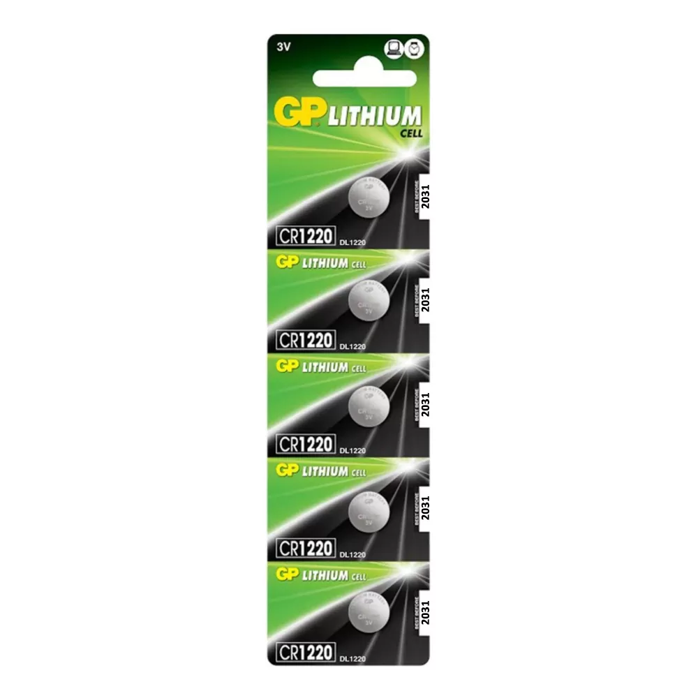 matshop.gr - GP ΜΠΑΤΑΡΙΕΣ ΝΟΜΙΣΜΑΤΟΣ ΛΙΘΙΟΥ CR1220 3V 36mAh 1 ΤΕΜ. 5/BLISTER