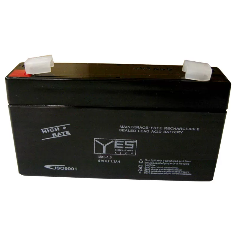 matshop.gr - YES ΜΠΑΤΑΡΙΕΣ ΜΟΛΥΒΔΟΥ 6V 1.3Ah (97 x 24 x 52 ) ΑΚΡΟΔΕΚΤΗΣ T1/F1 4,75mm