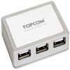 matshop.gr - USB HUB mini 224Ρ 4 port TOPCOM ΜΕ ΤΡΟΦΟΔΟΣΙΑ