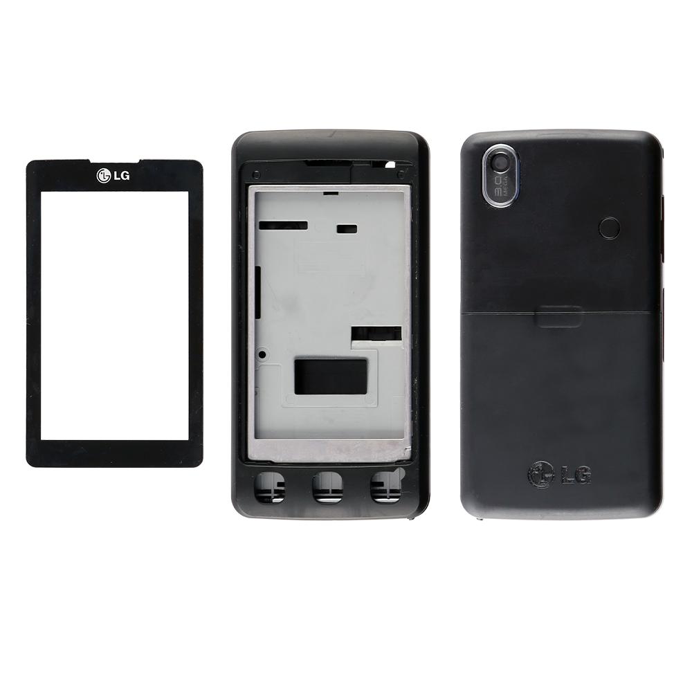 matshop.gr - LG KP500 cookie BLACK ΕΠΕΝΔΥΣΗ FULL SET 5pcs 3P OR