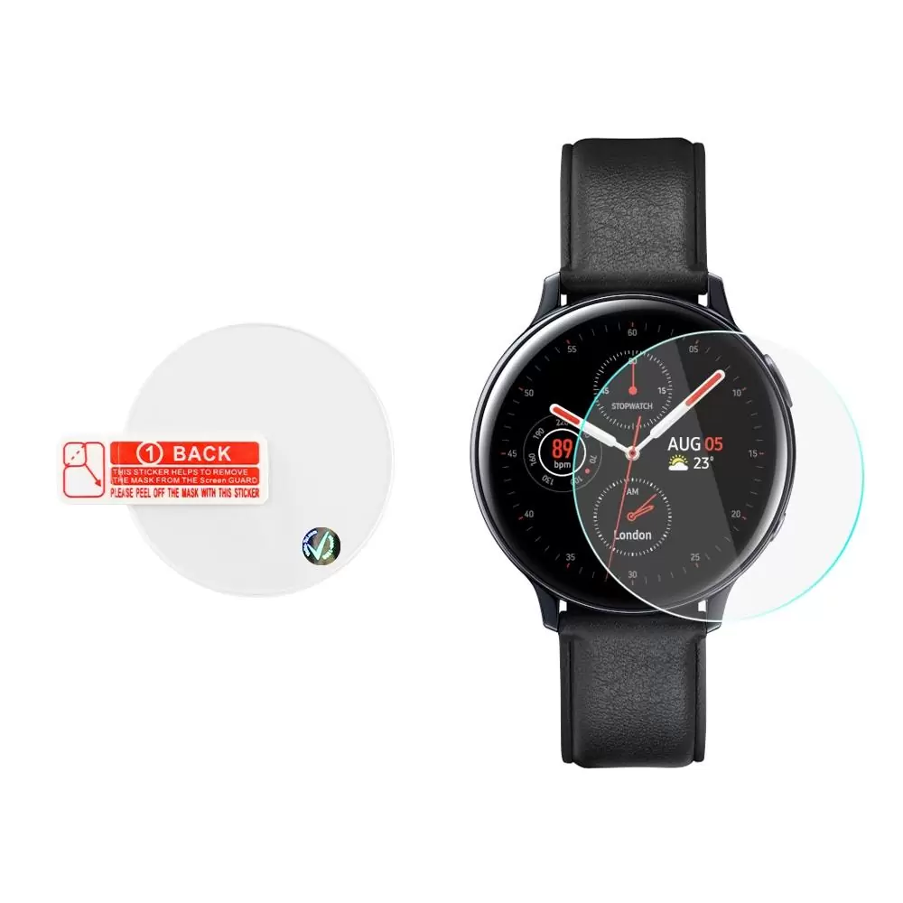 matshop.gr - VOLTE-TEL TEMPERED GLASS SAMSUNG WATCH ACTIVE 2 44mm R820/R825 1.40" 9H 0.30mm 2.5D FULL GLUE FULL COVER