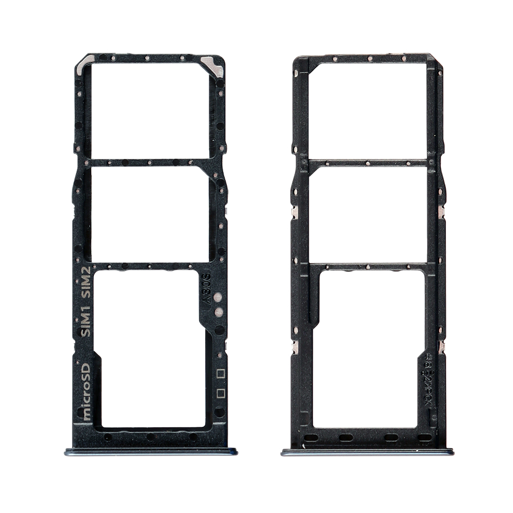 matshop.gr - SAMSUNG A30S A307 DUAL SIM CARD + MEMORY HOLDER BLACK GH98-44769A ORIGINAL SERVICE PACK