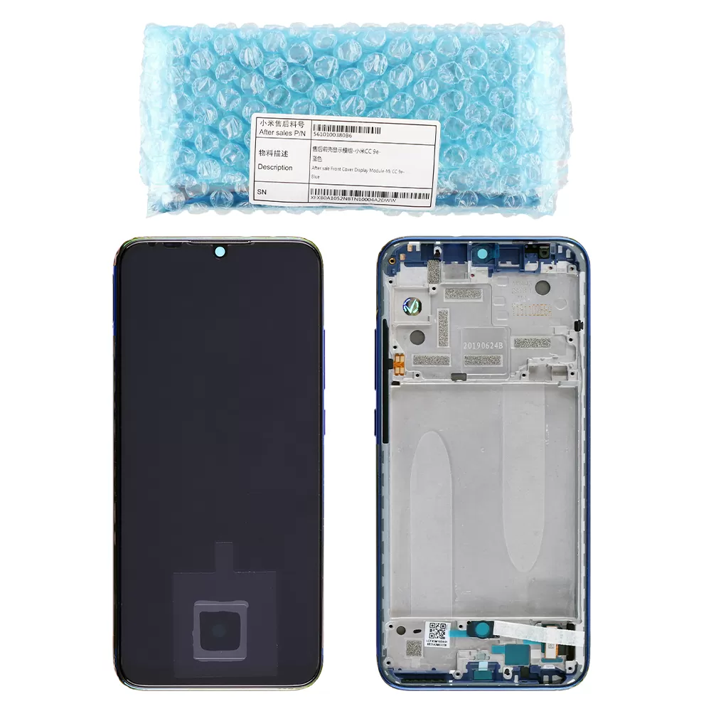 matshop.gr - XIAOMI MI A3 ΟΘΟΝΗ + TOUCH SCREEN + LENS + FRAME 5610100380B6 BLUE ORIGINAL SERVICE PACK