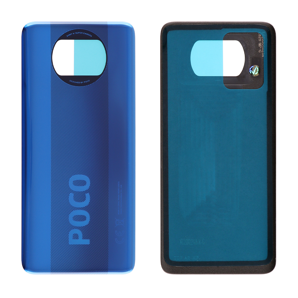 matshop.gr - XIAOMI POCO X3 BATTERY COVER BLUE 55050000H46D ORIGINAL SERVICE PACK