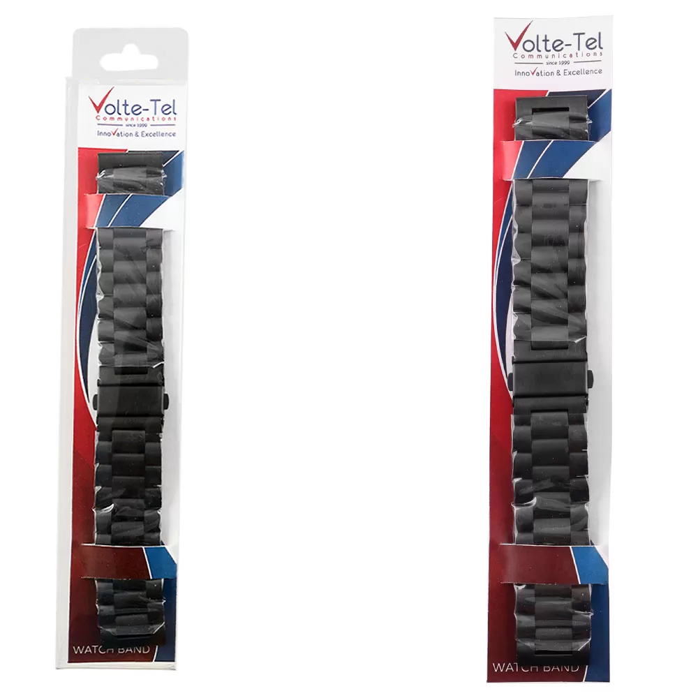 matshop.gr - VOLTE-TEL ΛΟΥΡΑΚΙ ΡΟΛΟΓΙΟΥ ΑΝΟΞΕΙΔΩΤΟ ΑΤΣΑΛΙ UNIVERSAL 22mm 3 BALL BLACK