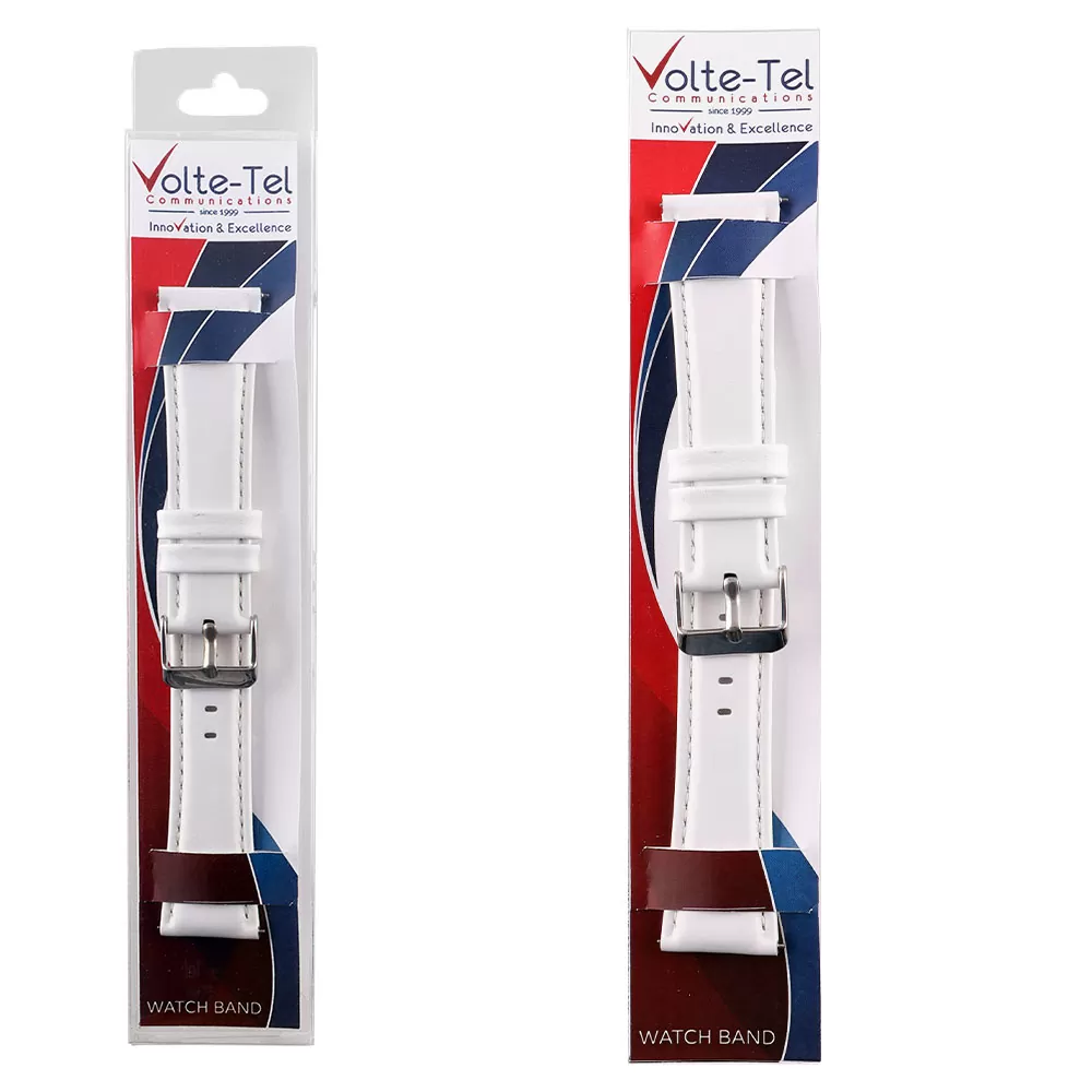 matshop.gr - VOLTE-TEL ΛΟΥΡΑΚΙ ΡΟΛΟΓΙΟΥ ΔΕΡΜΑΤΙΝΟ UNIVERSAL 22mm WHITE