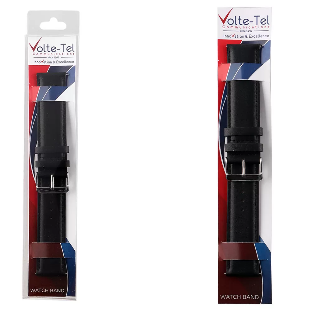 matshop.gr - VOLTE-TEL ΛΟΥΡΑΚΙ ΡΟΛΟΓΙΟΥ ΔΕΡΜΑΤΙΝΟ UNIVERSAL 22mm FRONTIER BLACK