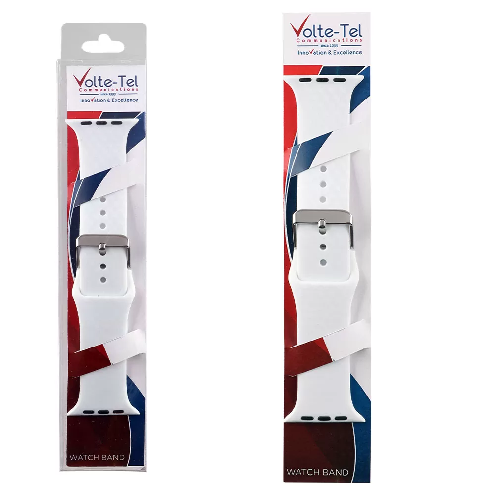 matshop.gr - VOLTE-TEL ΛΟΥΡΑΚΙ ΡΟΛΟΓΙΟΥ ΣΙΛΙΚΟΝΗΣ APPLE WATCH 42/44mm 22mm NET WHITE