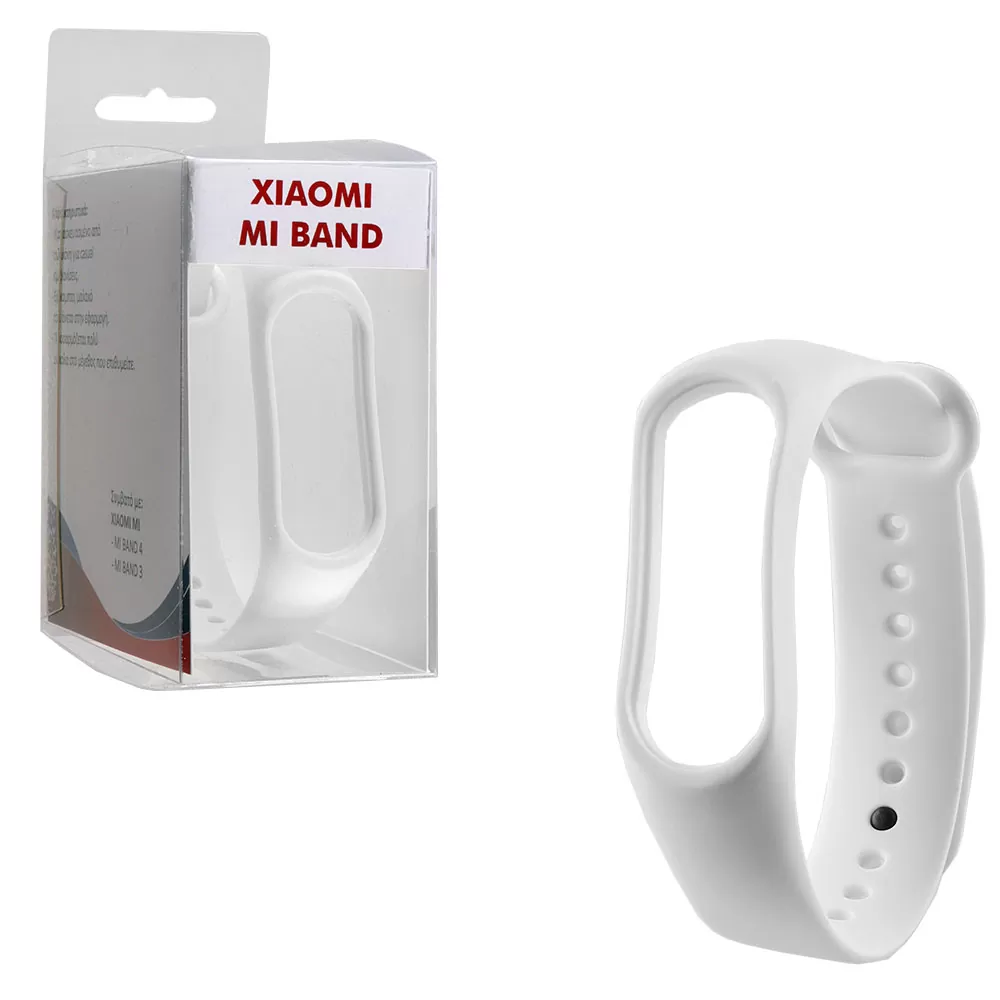 matshop.gr - VOLTE-TEL ΛΟΥΡΑΚΙ ΣΙΛΙΚΟΝΗΣ XIAOMI MI BAND 4/MI BAND 3 WHITE