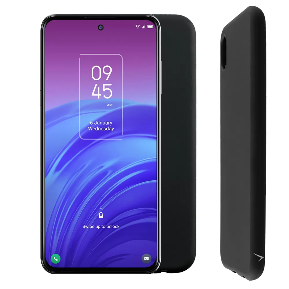 matshop.gr - VOLTE-TEL ΘΗΚΗ TCL 20L/TCL 20L+/TCL 20S 6.67" SILICON TPU CAMERA GUARD BLACK