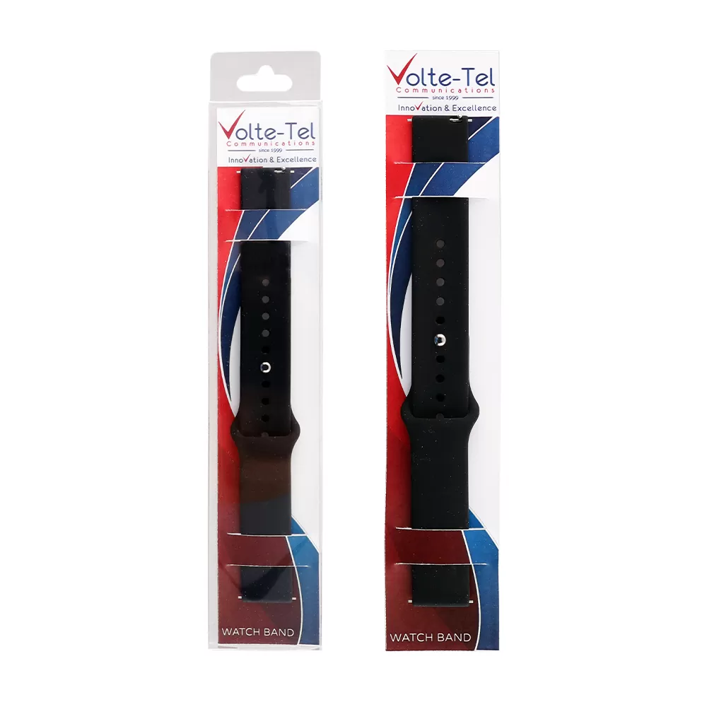 matshop.gr - VOLTE-TEL ΛΟΥΡΑΚΙ ΡΟΛΟΓΙΟΥ ΣΙΛΙΚΟΝΗΣ UNIVERSAL 18mm BLACK