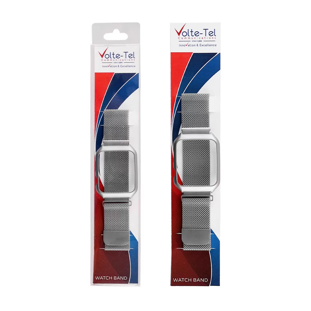 matshop.gr - VOLTE-TEL ΛΟΥΡΑΚΙ ΜΕΤΑΛΛΙΚΟ ΜΕ ΠΛΑΙΣΙΟ APPLE WATCH 38mm /WATCH 2/WATCH 3 22mm GREY