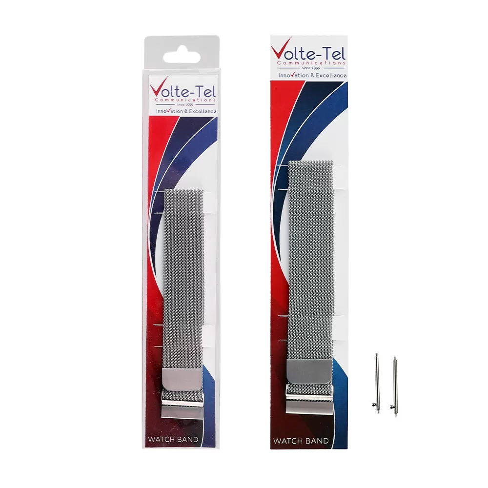matshop.gr - VOLTE-TEL ΛΟΥΡΑΚΙ ΡΟΛΟΓΙΟΥ ΜΕΤΑΛΛΙΚΟ UNIVERSAL 22mm MILAN SILVER