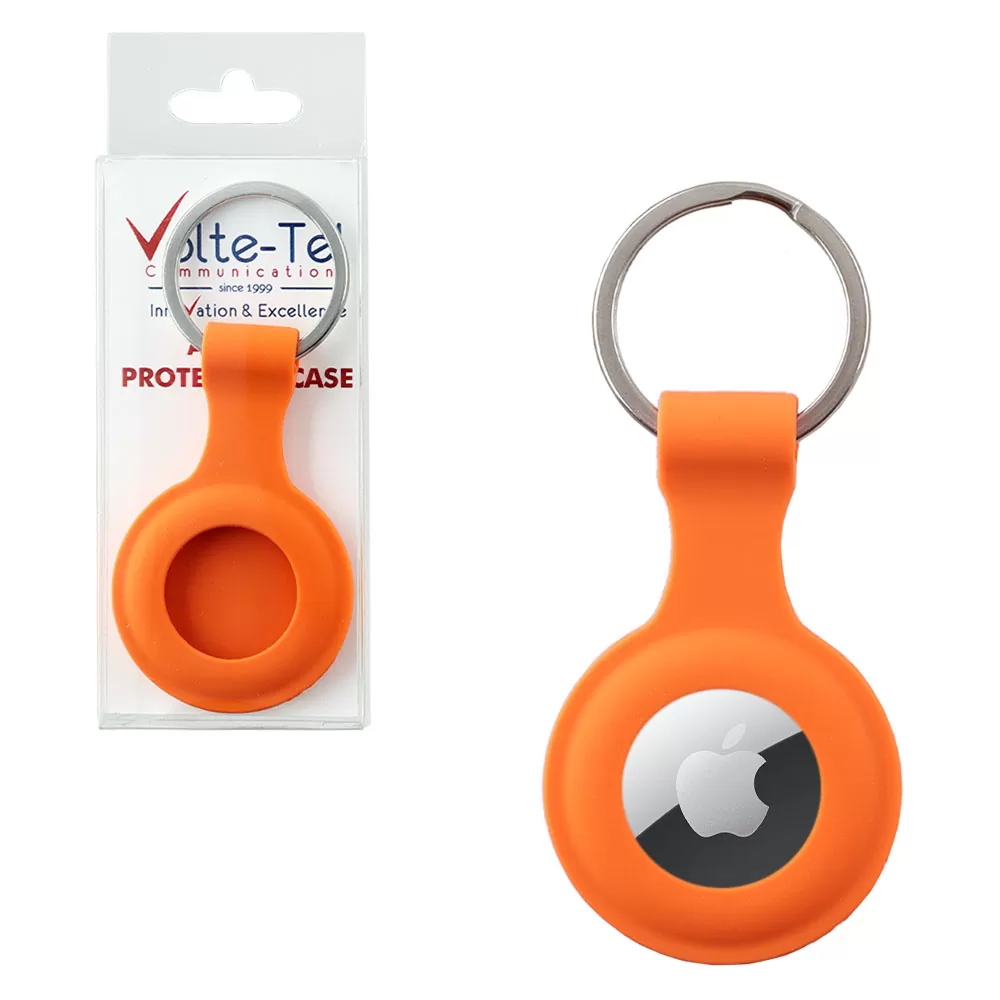 matshop.gr - VOLTE-TEL ΜΠΡΕΛΟΚ ΣΙΛΙΚΟΝΗΣ VELVET ΓΙΑ AIRTAG ORANGE