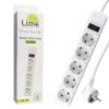 matshop.gr - LIME ΠΟΛΥΠΡΙΖΟ 5 ΣΟΥΚΟ LS-530W ΜΕ ΔΙΑΚΟΠΤΗ - ΠΑΙΔΙΚΗ ΠΡΟΣΤΑΣΙΑ ΥΠΕΡΤΑΣΗΣ & ΥΠΕΡΦΟΡΤΩΣΗΣ (3x1.5mm2) 3.0m ΑΣΠΡΟ