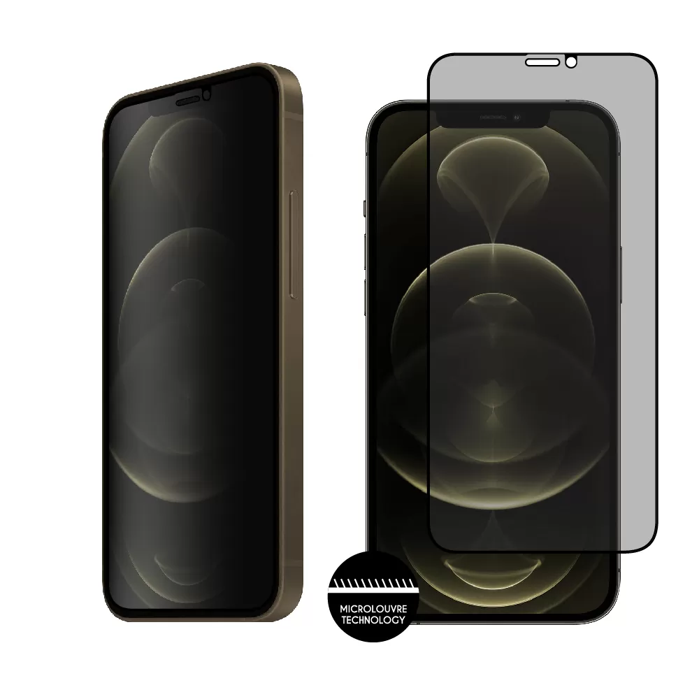 matshop.gr - IDOL 1991 TEMPERED GLASS IPHONE 12 PRO/IPHONE 12 6.1" 9H 0.30mm PRIVACY ANTISPY SEMI CURVED FULL GLUE BLACK
