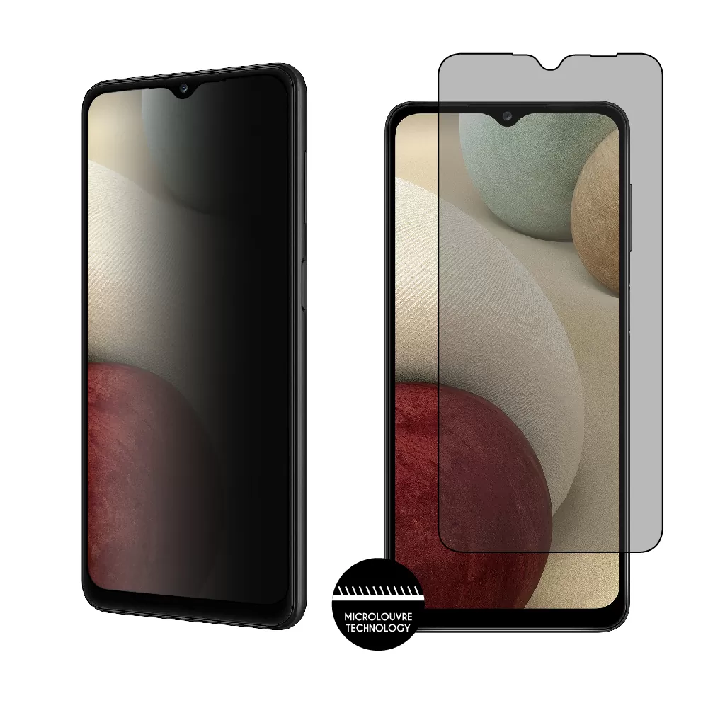 matshop.gr - IDOL 1991 TEMPERED GLASS SAMSUNG A12 A125/A12 NACHO A127 6.5" 9H 0.30mm PRIVACY ANTISPY SEMI CURVED FULL GLUE BLACK
