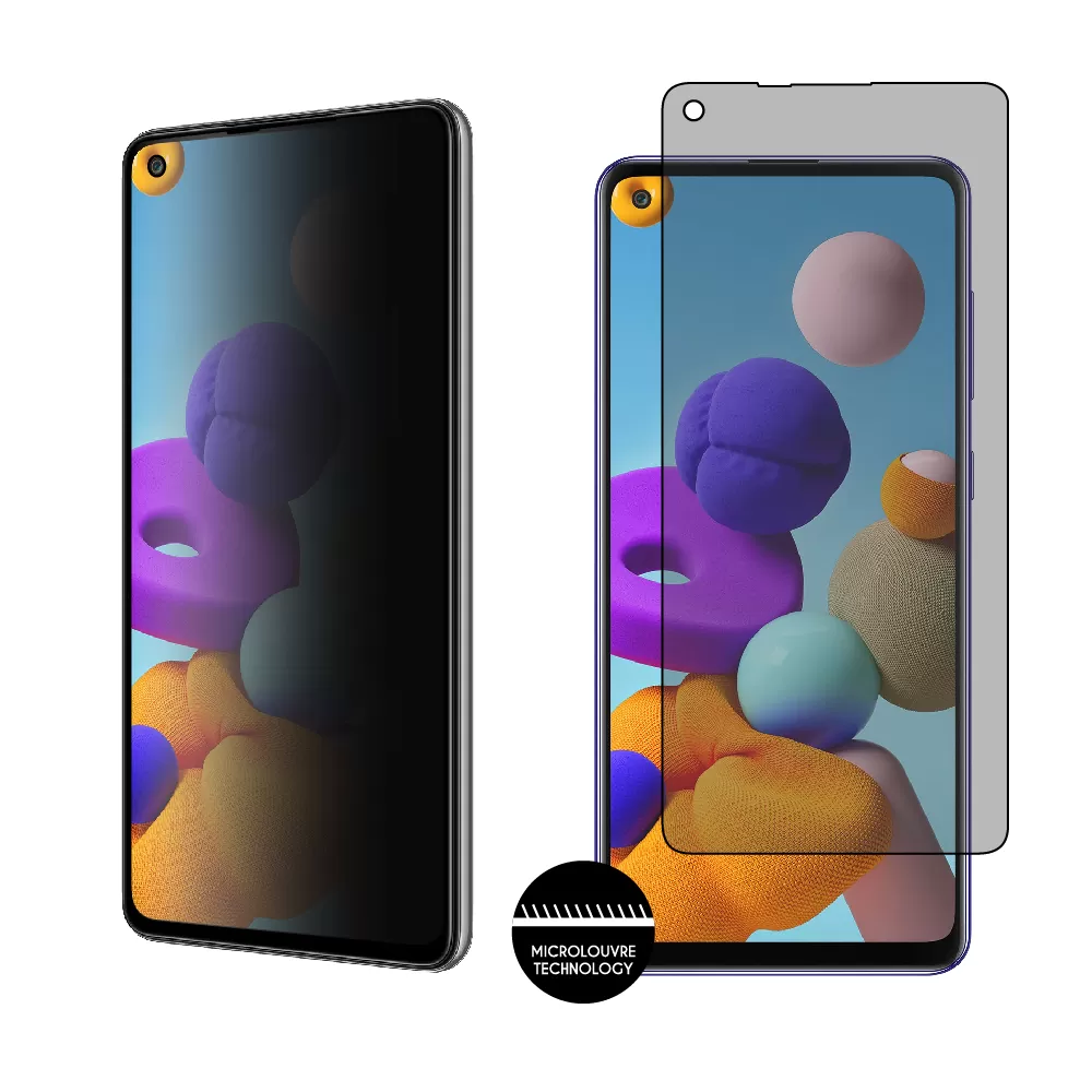matshop.gr - IDOL 1991 TEMPERED GLASS SAMSUNG A21 A217 6.5" 9H 0.30mm PRIVACY ANTISPY SEMI CURVED FULL GLUE BLACK