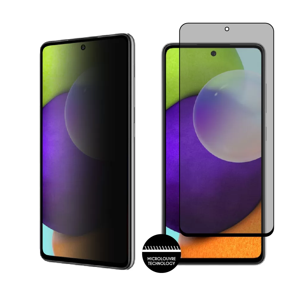 matshop.gr - IDOL 1991 TEMPERED GLASS SAMSUNG A52S/A52 A525/A526/A528 6.5" 9H 0.30mm PRIVACY ANTISPY SEMI CURVED FULL GLUE BLACK