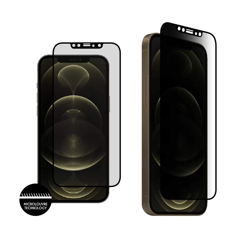 matshop.gr - IDOL 1991 TEMPERED GLASS IPHONE 12 PRO/IPHONE 12 6.1" 9H 0.30mm PREMIUM PRIVACY ANTISPY SEMI CURVED FULL GLUE BLACK