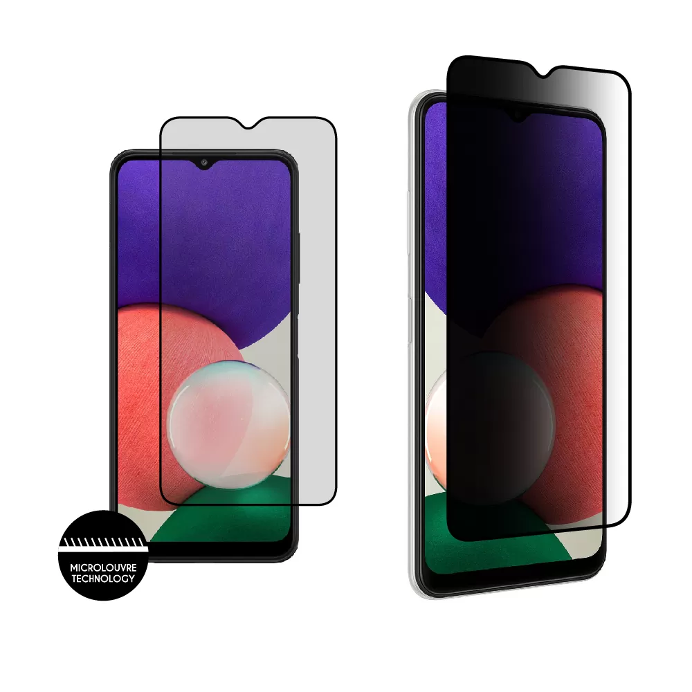 matshop.gr - IDOL 1991 TEMPERED GLASS SAMSUNG A22 5G A226 6.6" 9H 0.30mm PREMIUM PRIVACY ANTISPY SEMI CURVED FULL GLUE BLACK