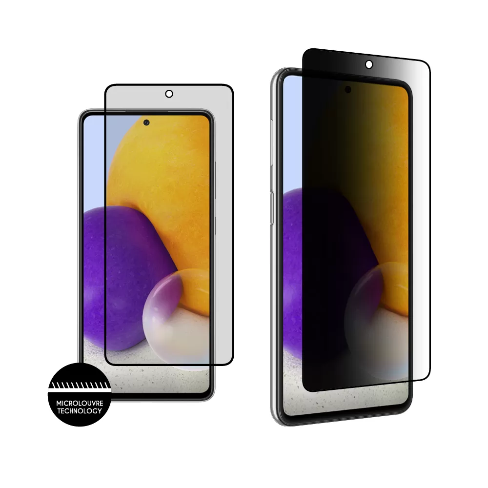 matshop.gr - IDOL 1991 TEMPERED GLASS SAMSUNG A72 A725/A726 6.7" 9H 0.30mm PREMIUM PRIVACY ANTISPY SEMI CURVED FULL GLUE BLACK