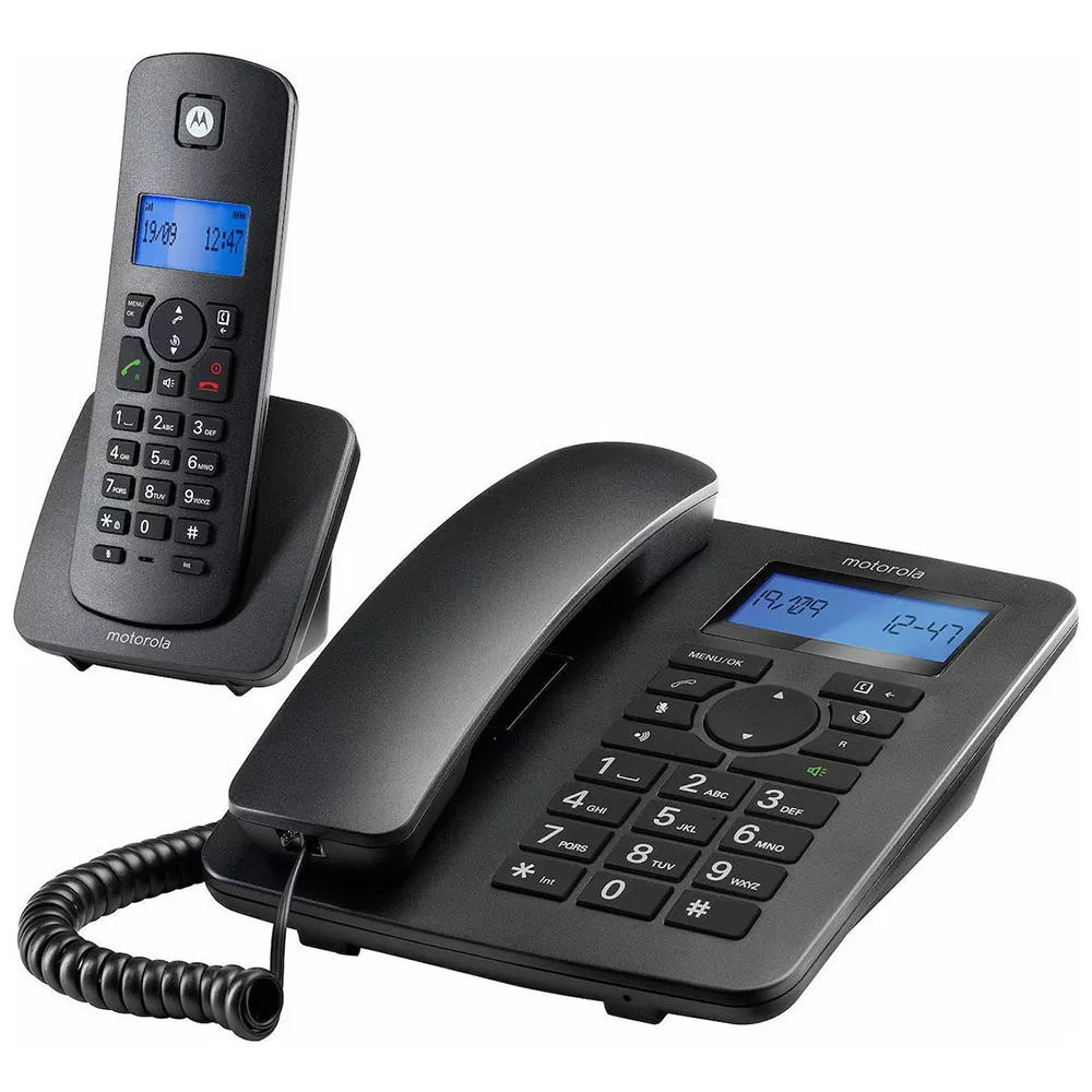 matshop.gr - ΑΣΥΡΜΑΤΟ ΤΗΛΕΦΩΝΟ MOTOROLA C4201 COMBO ΕΠΙΤΡΑΠΕΖΙΟ & ΑΣΥΡΜΑΤΟ ΤΗΛΕΦΩΝΟ ΜΑΥΡΟ GR