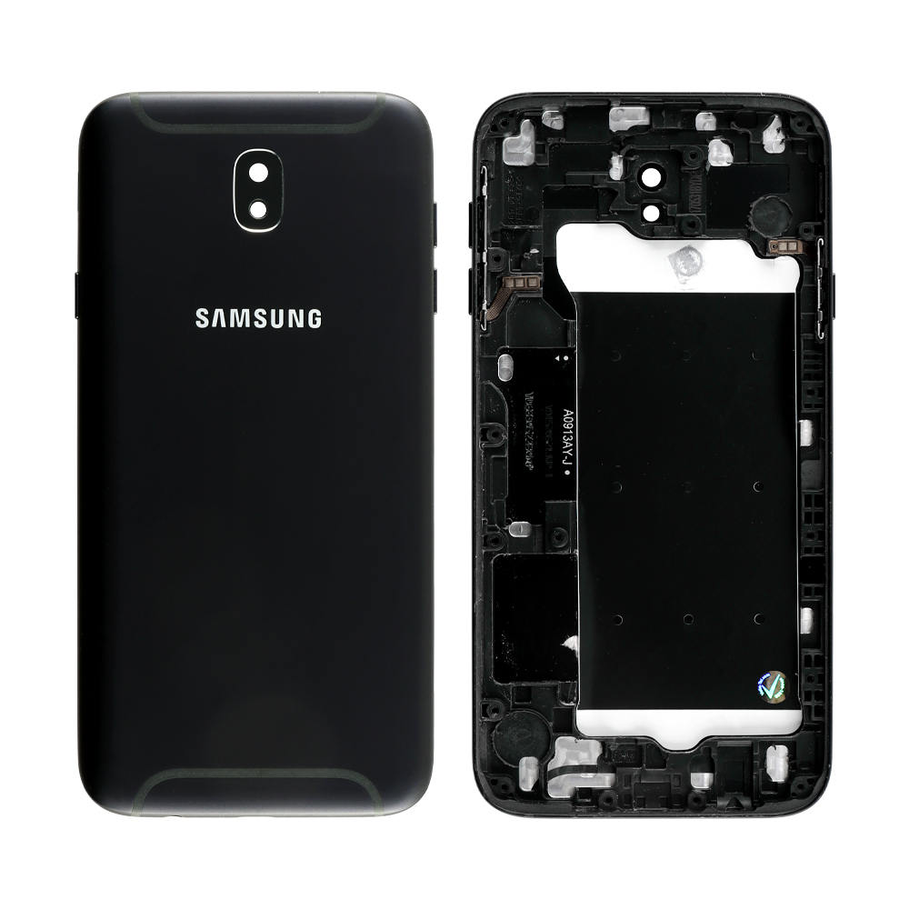 matshop.gr - SAMSUNG J730 GALAXY J7 2017 BATTERY COVER - CAMERA LENS - SIDE KEYS BLACK 3P OR