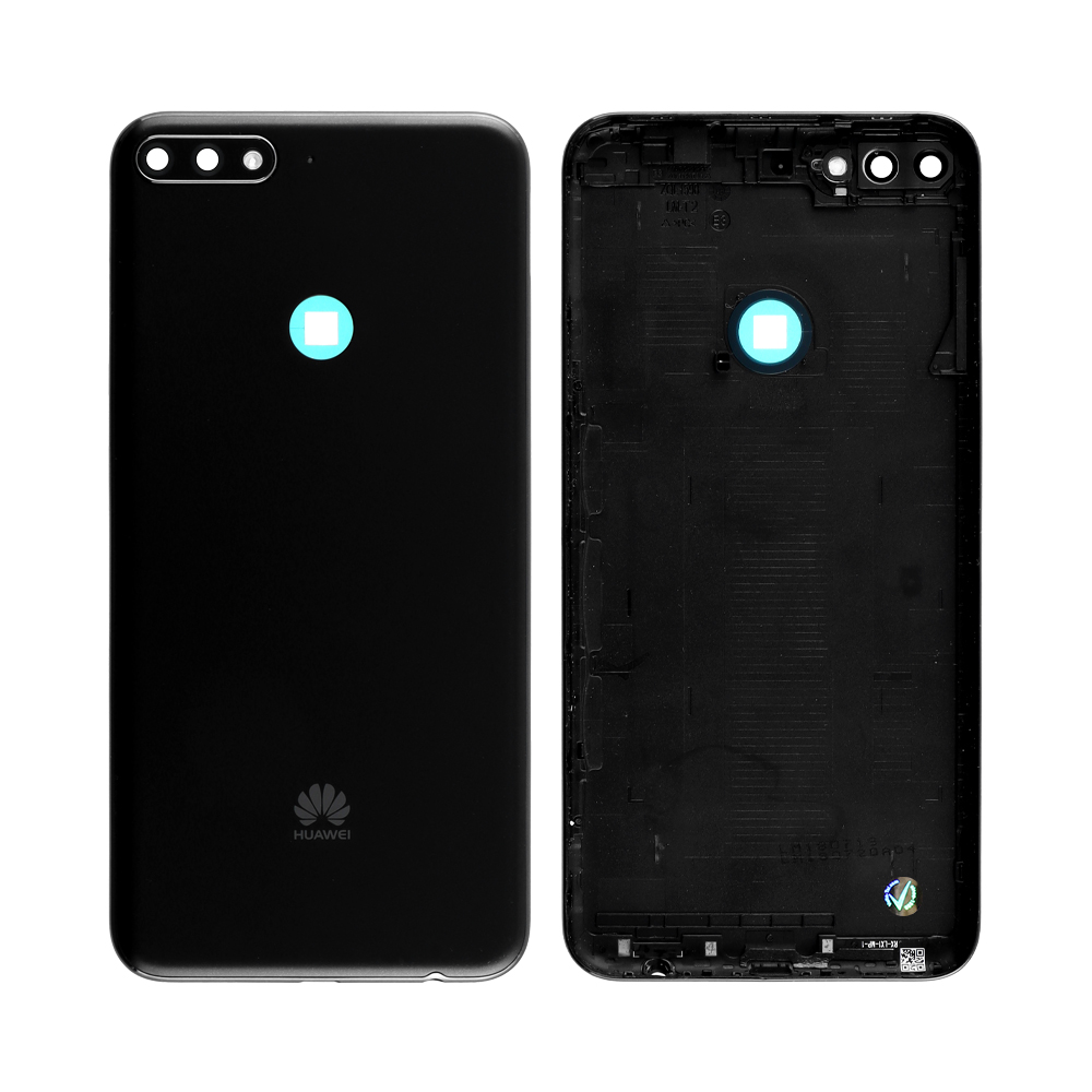 matshop.gr - HUAWEI Y7 2018 BATTERY COVER BLACK 3P OR