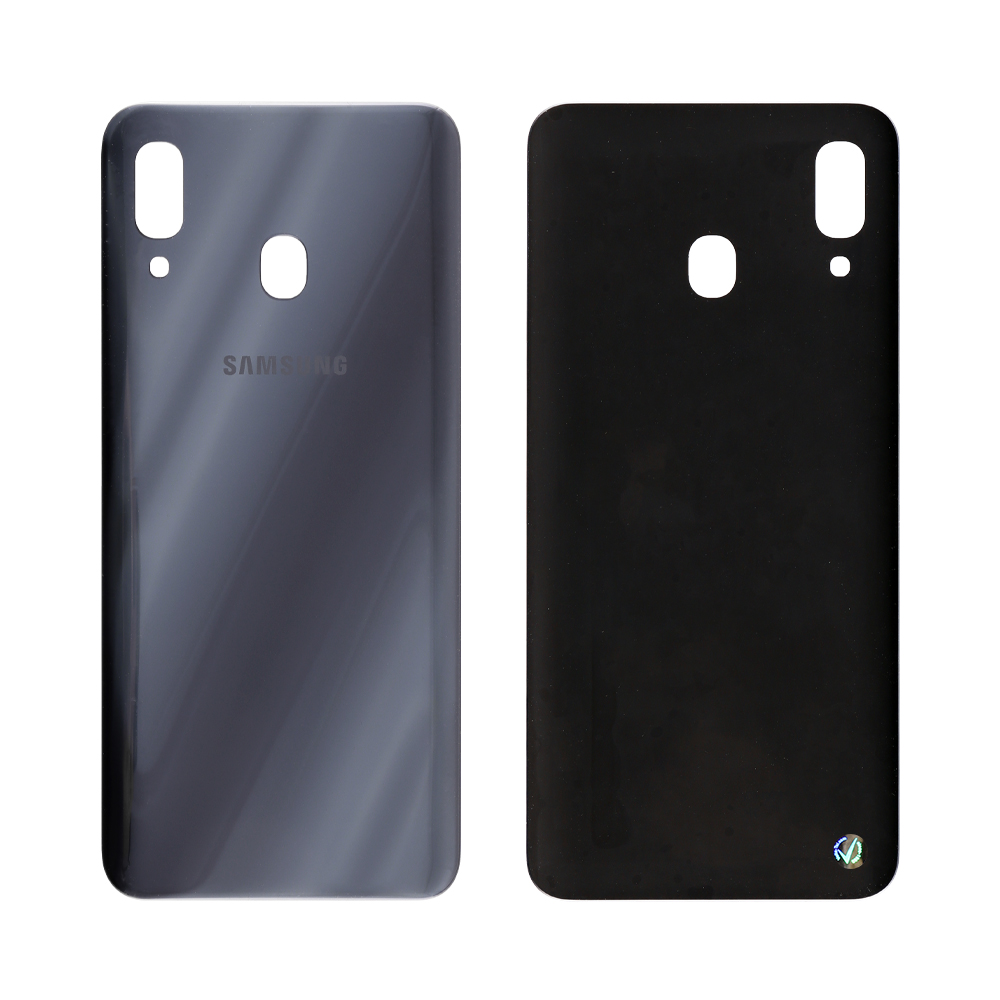 matshop.gr - SAMSUNG A205 A20 BATTERY COVER DARK GREY 3P OR