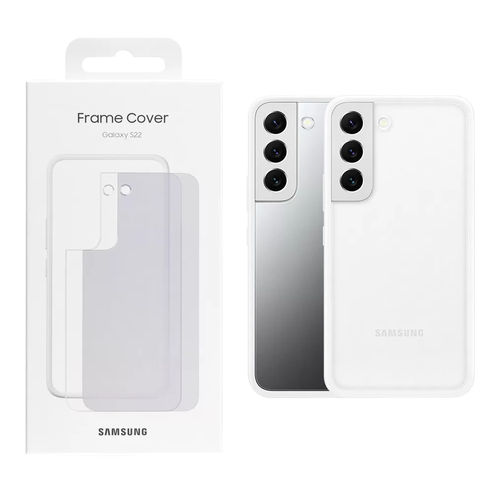 matshop.gr - ΘΗΚΗ SAMSUNG S22 5G S901 FRAME COVER EF-MS901CWEGWW WHITE PACKING OR