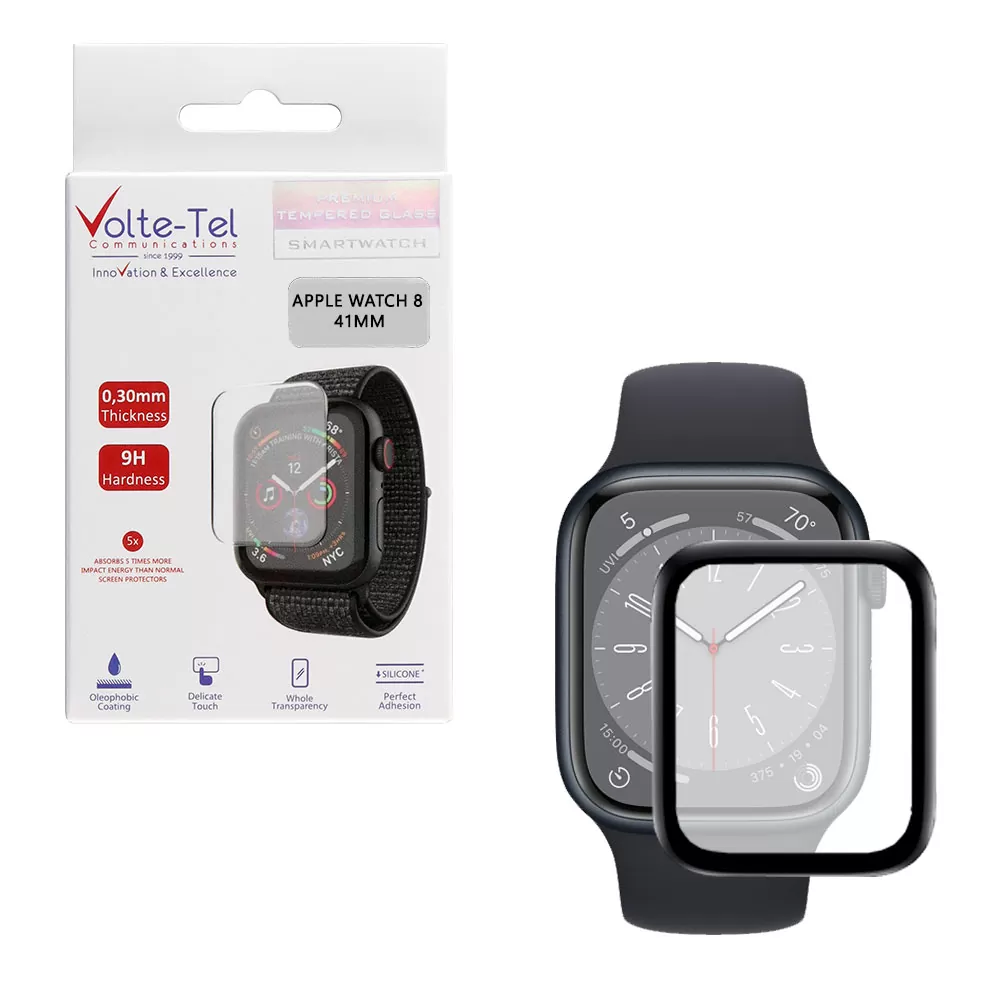 matshop.gr - VOLTE-TEL TEMPERED GLASS APPLE WATCH ULTRA/ULTRA 2 49mm 1.92" 9H 0.30mm 2.5D FULL GLUE FULL COVER
