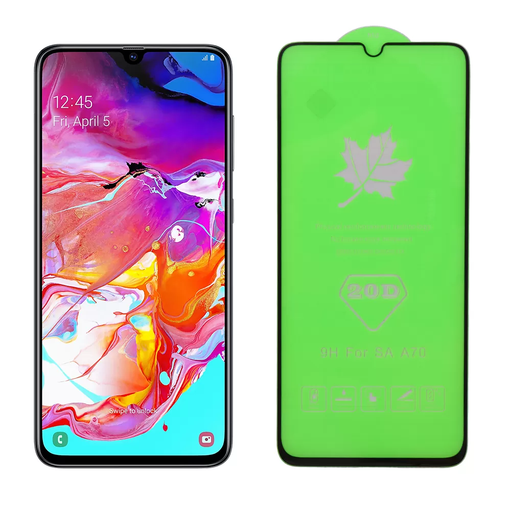 matshop.gr - IDOL 1991 TEMPERED GLASS SAMSUNG A70 2019 A705 6.7" 9H 0.25mm 20D FULL GLUE SEMI CURVED BLACK