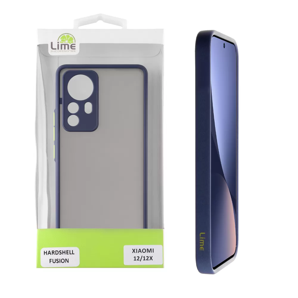 matshop.gr - LIME ΘΗΚΗ XIAOMI 12/12X 6.28" HARDSHELL FUSION FULL CAMERA PROTECTION BLUE WITH YELLOW KEYS