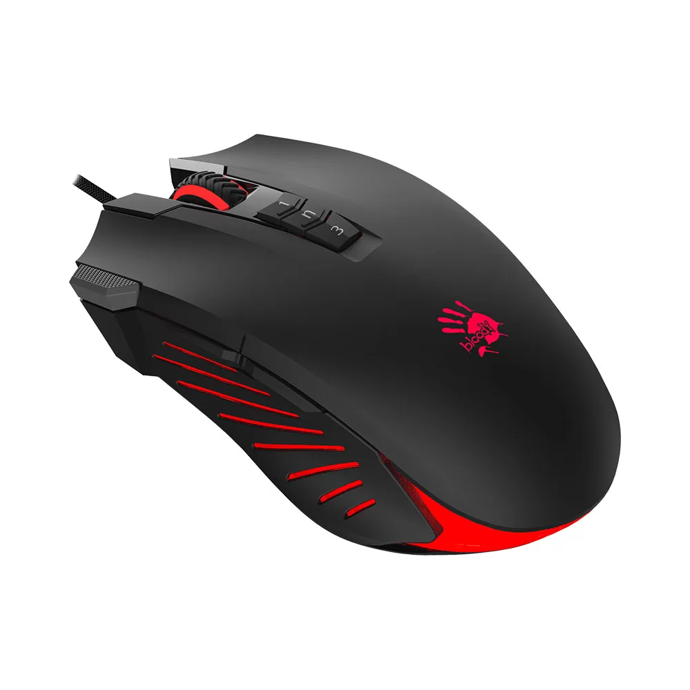 matshop.gr - BLOODY ΕΝΣΥΡΜΑΤΟ ΠΟΝΤΙΚΙ V9M ΜΕ ΕΞΤΡΑ 3 ΚΟΥΜΠΙΑ USB X'GLIDE GAMING MOUSE 4,000 CPI NON-ACTIVATED BLACK GR