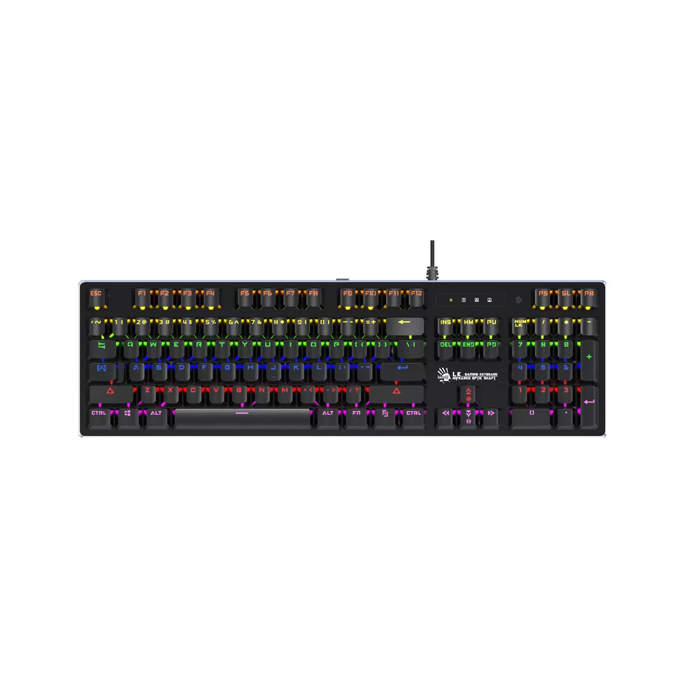 matshop.gr - BLOODY ΕΝΣΥΡΜΑΤΟ ΠΛΗΚΤΡΟΛΟΓΙΟ Η/Υ USB OPTICAL FULL LIGHT STRIKE B760 EN/GR GAMING KEYBOARD GREY GR