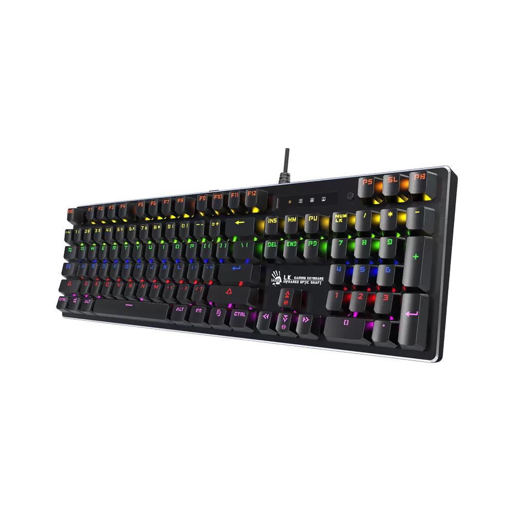 matshop.gr - BLOODY ΕΝΣΥΡΜΑΤΟ ΠΛΗΚΤΡΟΛΟΓΙΟ Η/Υ USB OPTICAL FULL LIGHT STRIKE B760 EN/GR GAMING KEYBOARD GREY GR
