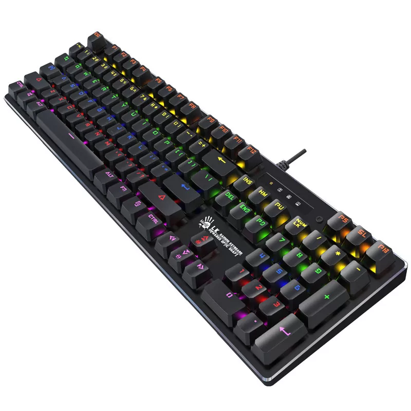 matshop.gr - BLOODY ΕΝΣΥΡΜΑΤΟ ΠΛΗΚΤΡΟΛΟΓΙΟ Η/Υ USB OPTICAL FULL LIGHT STRIKE B760 EN/GR GAMING KEYBOARD GREY GR