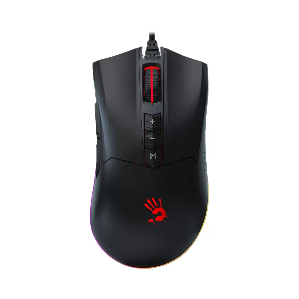 matshop.gr - BLOODY ΕΝΣΥΡΜΑΤΟ ΠΟΝΤΙΚΙ ES9 PLUS ΜΕ 2 ΕΞΤΡΑ ΠΛΗΚΤΡΑ USB RGB ESPORTS GAMING MOUSE 10,000 CPI BLACK GR