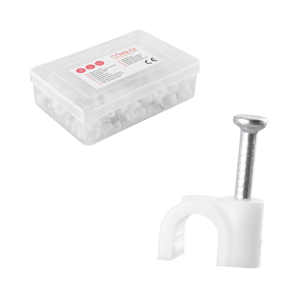 matshop.gr - HYPER-FIX ΡΟΚΑ ΓΙΑ ΔΙΑΜΕΤΡΟ ΚΑΛΩΔΙΟΥ 7mm ΥΨΟΣ 8.4mm - ΚΑΡΦΙ 1.80x18mm ΑΣΠΡΟ - ΚΟΥΤΙ 100 ΤΕΜ