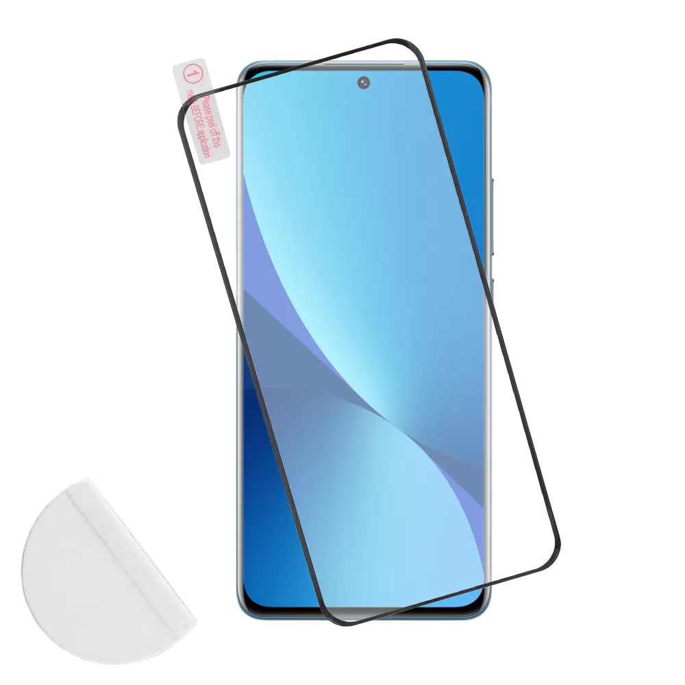 matshop.gr - IDOL 1991 TEMPERED GLASS XIAOMI 12 PRO 6.73" 9H 0.30mm 3D FULL GLUE SEMI CURVED FINGER UNLOCK BLACK