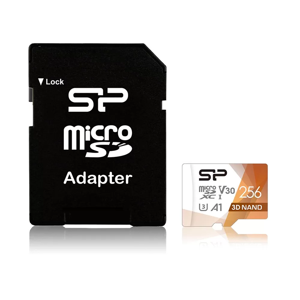 matshop.gr - SILICON POWER micro SDHC 256GB CLASS 10 UHS-1 U3 V30 SUPERIOR PRO R100/W80 MB/S + SD ADAPTOR SP256GBSTXDU3V20AB