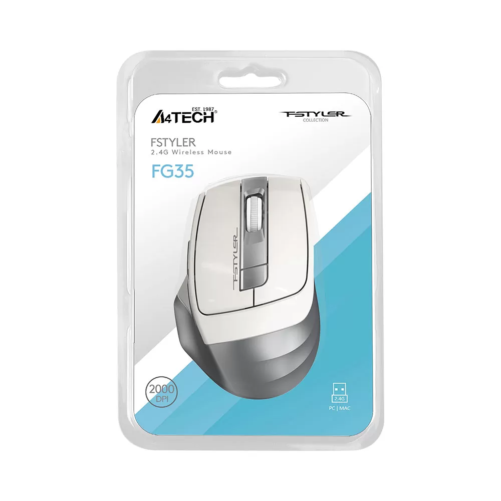 matshop.gr - A4 TECH FSTYLER ΑΣΥΡΜΑΤΟ ΠΟΝΤΙΚΙ FG12S WIRELESS 2.4G MOUSE 1200 DPI ΑΘΟΡΥΒΟ CLICK BLACK GR